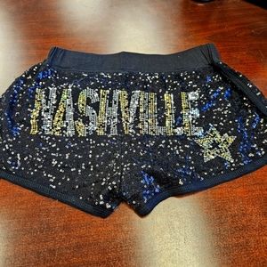 NWT!!! Black Sparkly Nashville Booty Shorts    Sz S